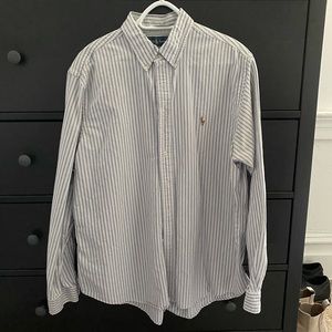 Polo | Polo Ralph Lauren button down blue and white vertical stripes size XL